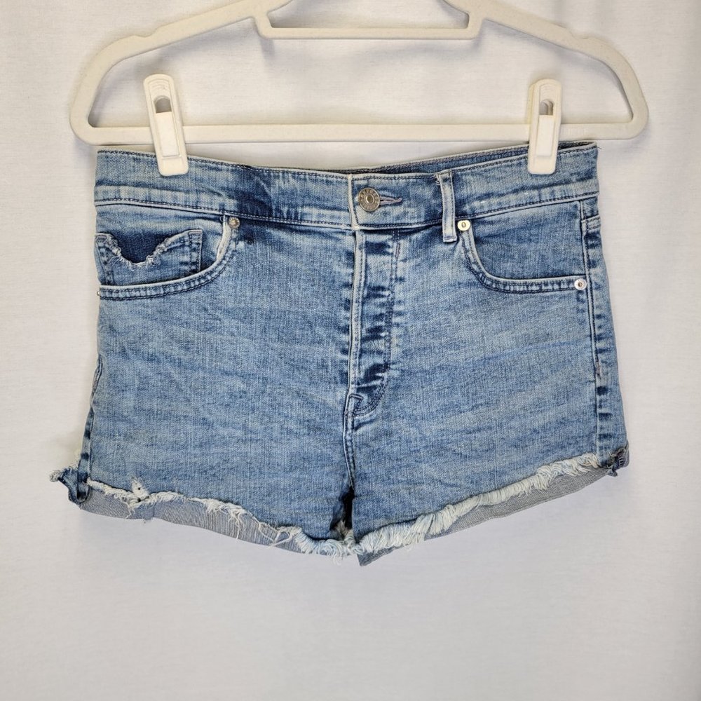 Express Women's Size 4 Jean Shorts Shortie Vintage High Rise Cut Off